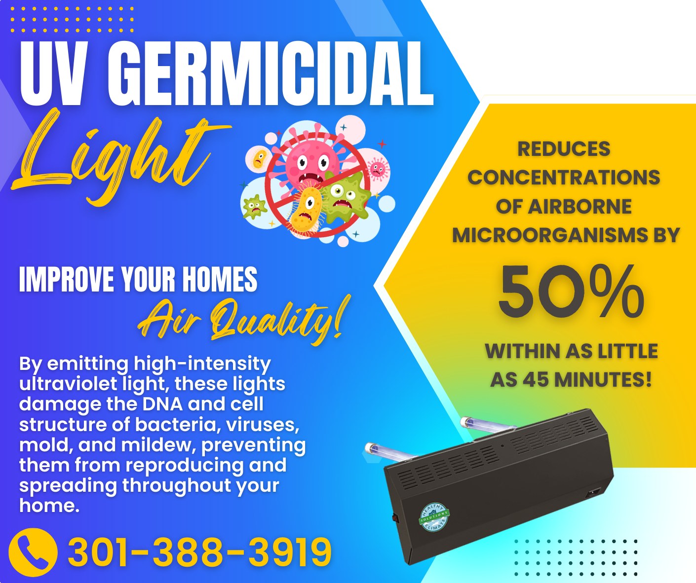 UV Germicidal Light Install MD DC VA